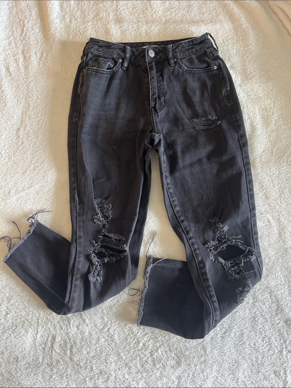 PacSun Black Distressed Boyfriend Jeans
